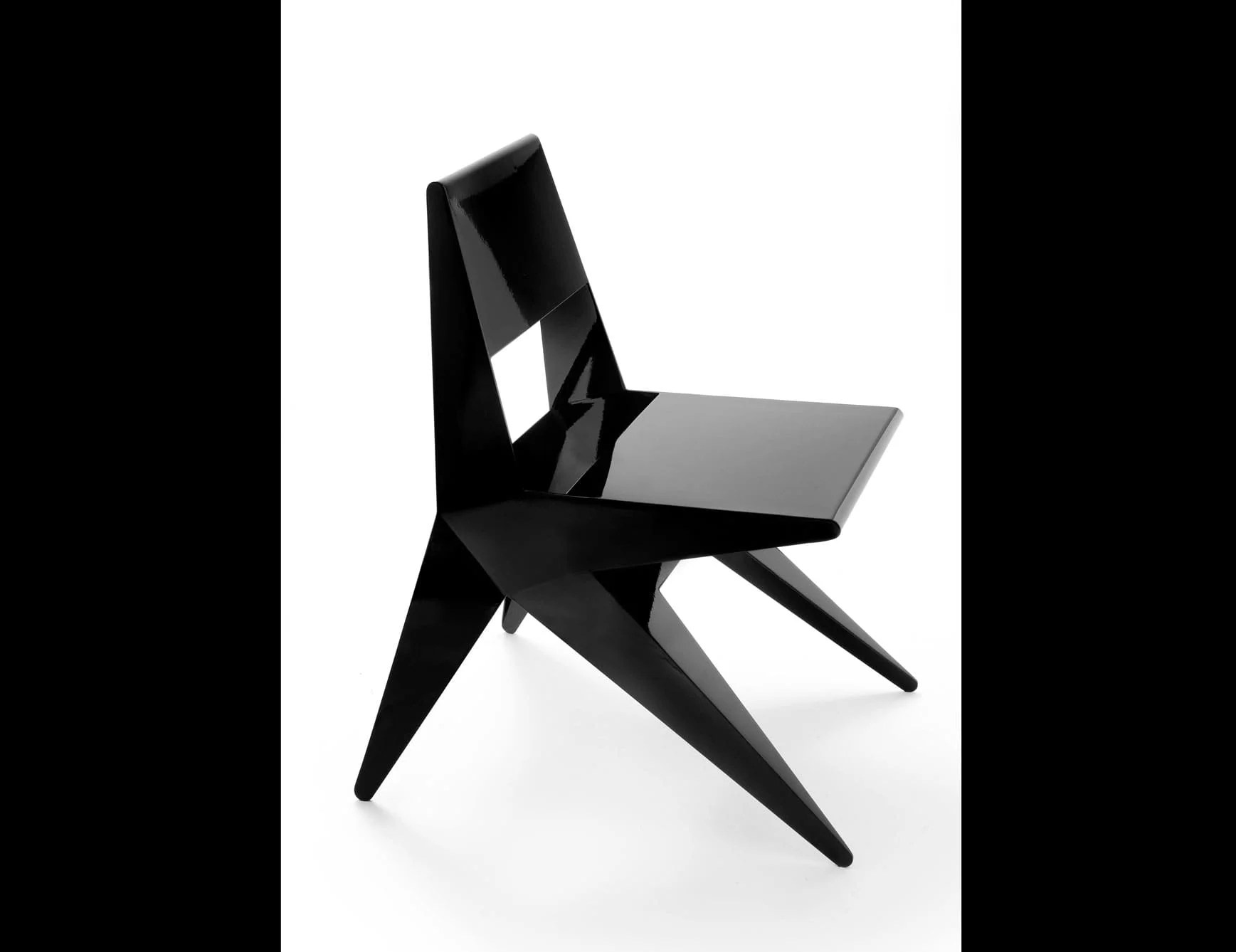 Lamberti Décor Star Chair Transitional Aluminum Chair in Black